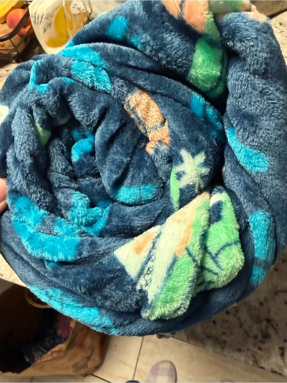 The Big One Star Wars Green & Orange Baby Yoda Plush Throw Blanket